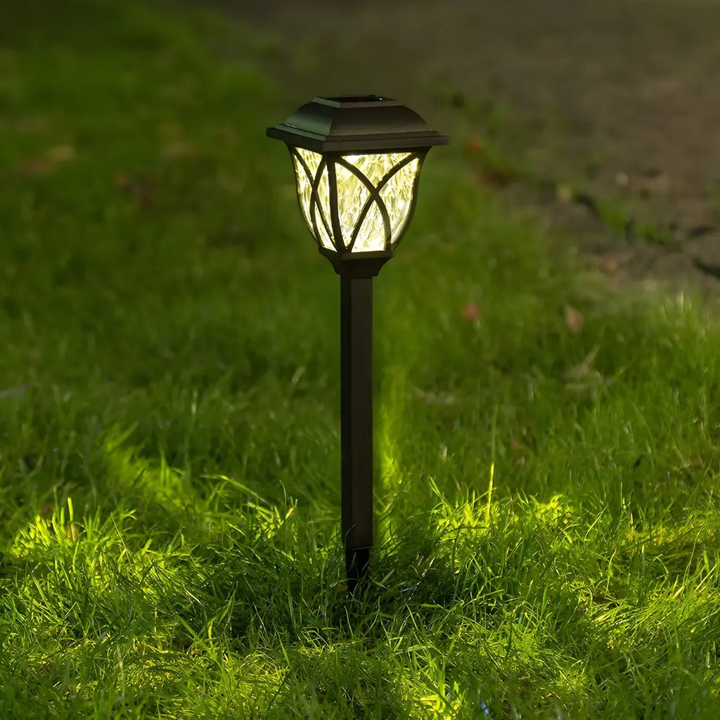 Artistic LED Solar Outdoor Bollard Light for Garden Pathway
