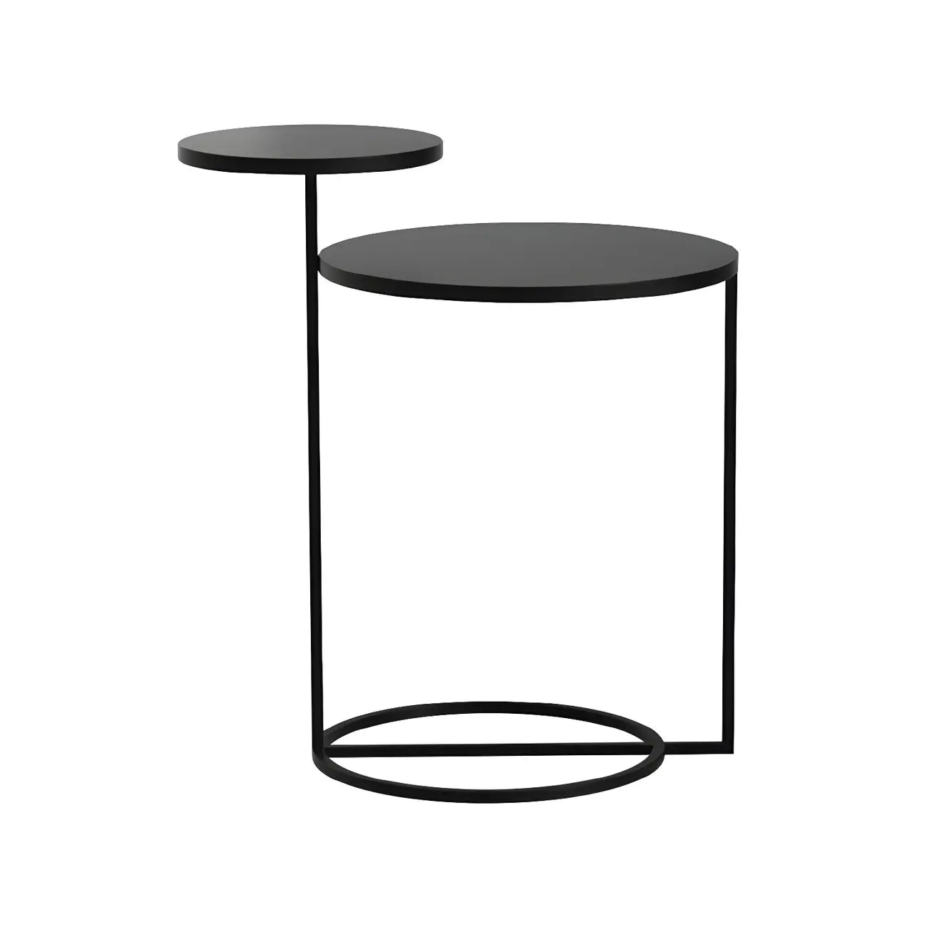Minimalist Metal Round Bedside Table 2-Tier
