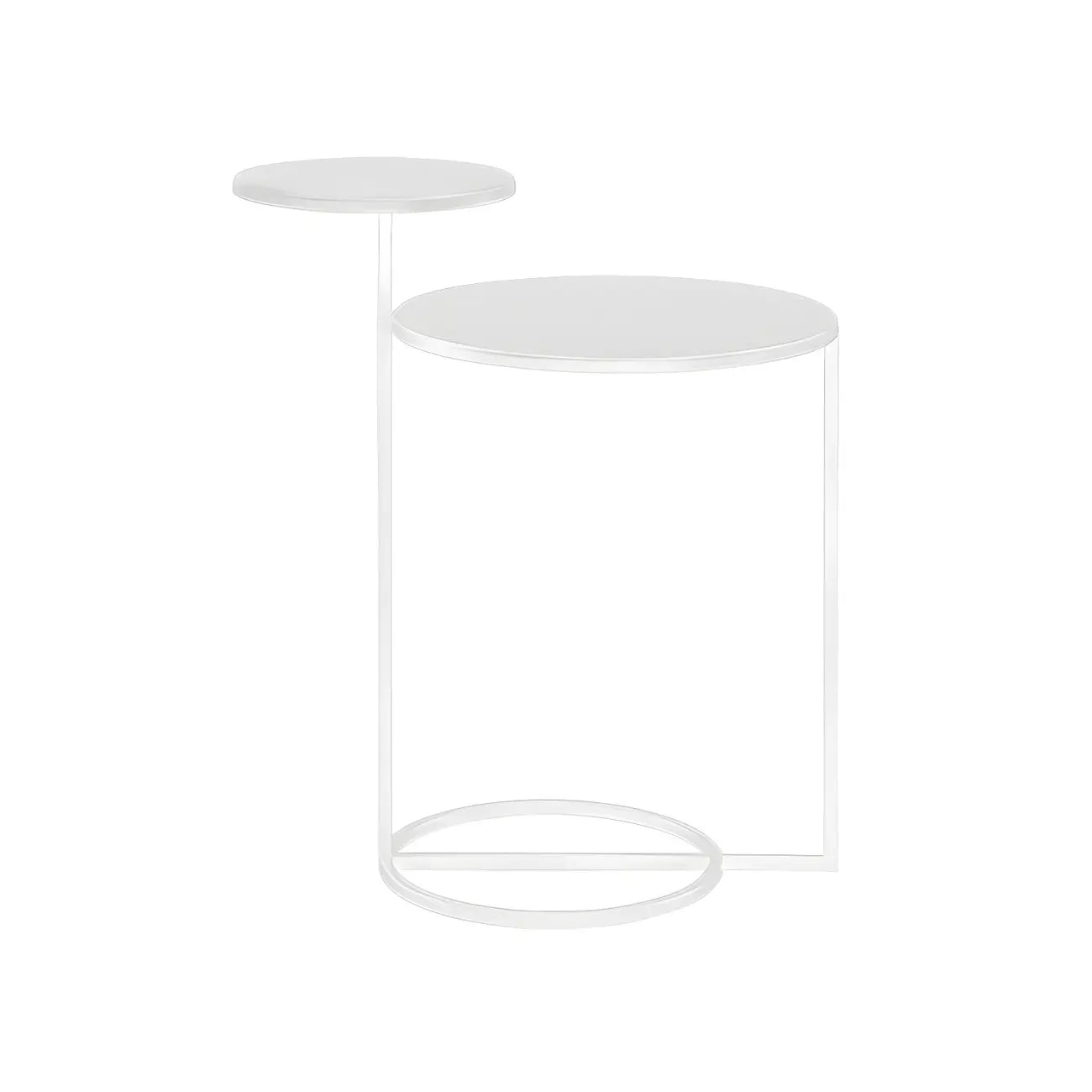 Minimalist Metal Round Bedside Table 2-Tier