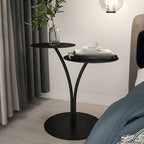 Minimalist Metal Round Bedside Table 2-Tier