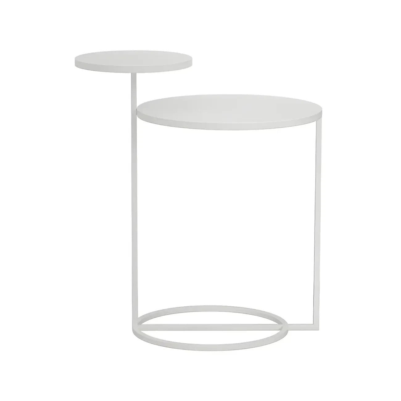 Minimalist Metal Round Bedside Table 2-Tier