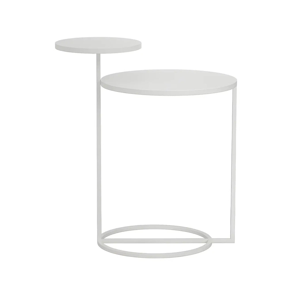 Minimalist Metal Round Bedside Table 2-Tier
