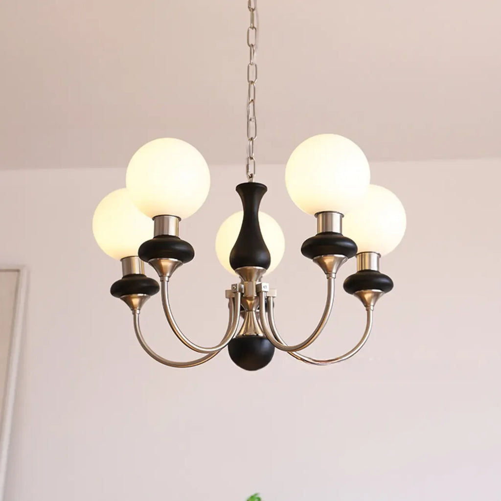Adjustable Modern Green Globe Chandelier
