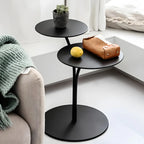 Minimalist Metal Round Bedside Table 2-Tier