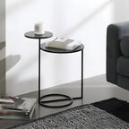 Minimalist Metal Round Bedside Table 2-Tier