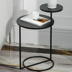 Minimalist Metal Round Bedside Table 2-Tier