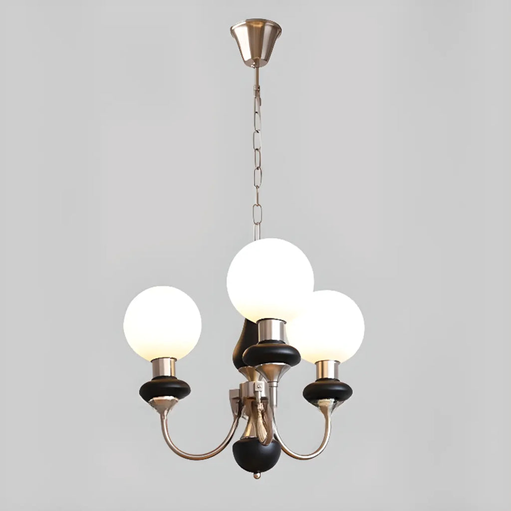 Adjustable Modern Green Globe Chandelier