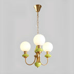 Adjustable Modern Green Globe Chandelier