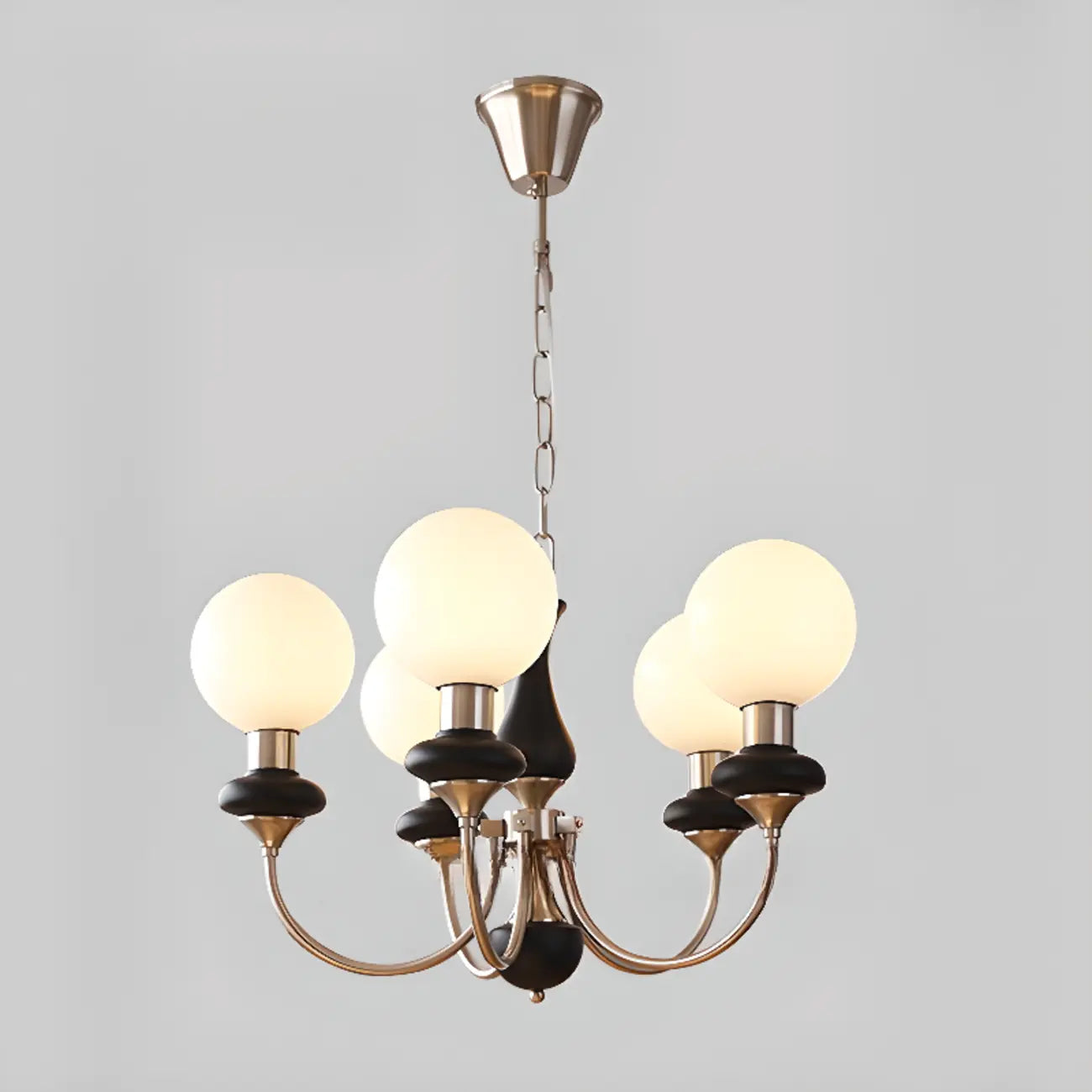 Adjustable Modern Green Globe Chandelier