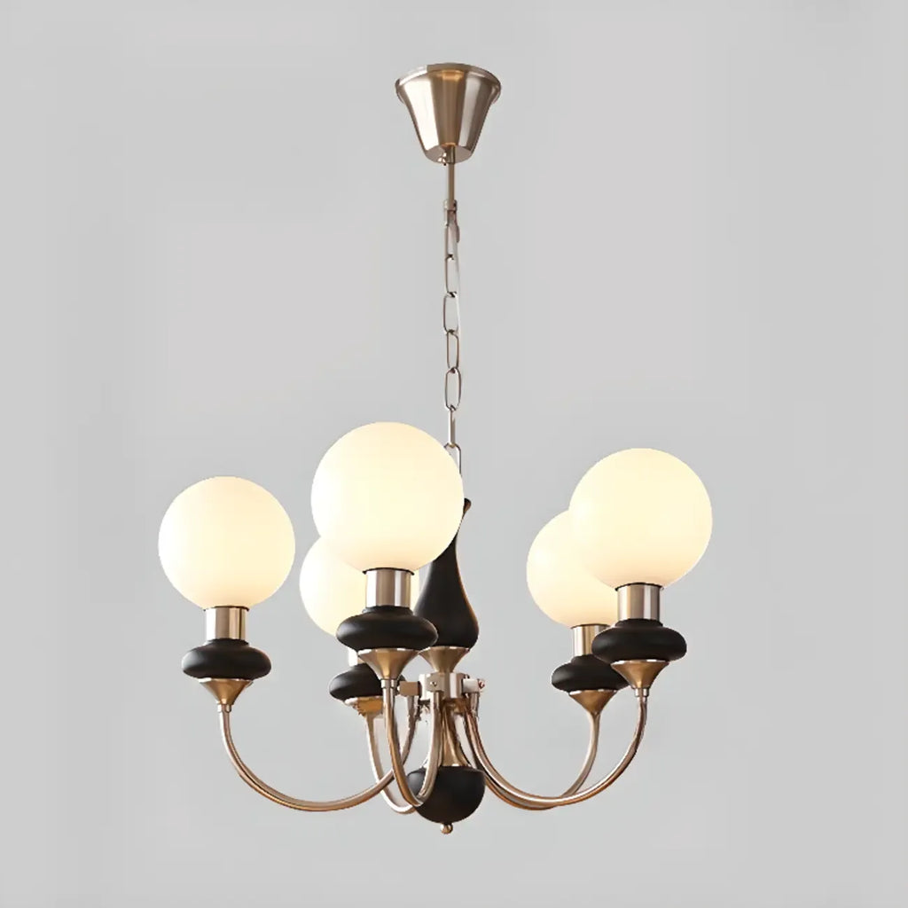 Adjustable Modern Green Globe Chandelier