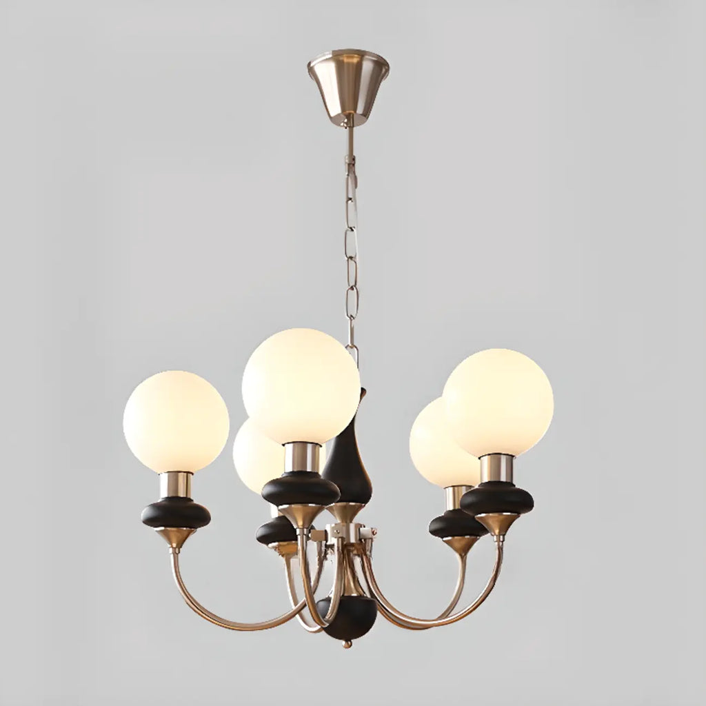 Adjustable Modern Green Globe Chandelier