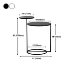 Minimalist Metal Round Bedside Table 2-Tier