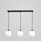 3 Lights Modern Glass Globe Island Pendant Light
