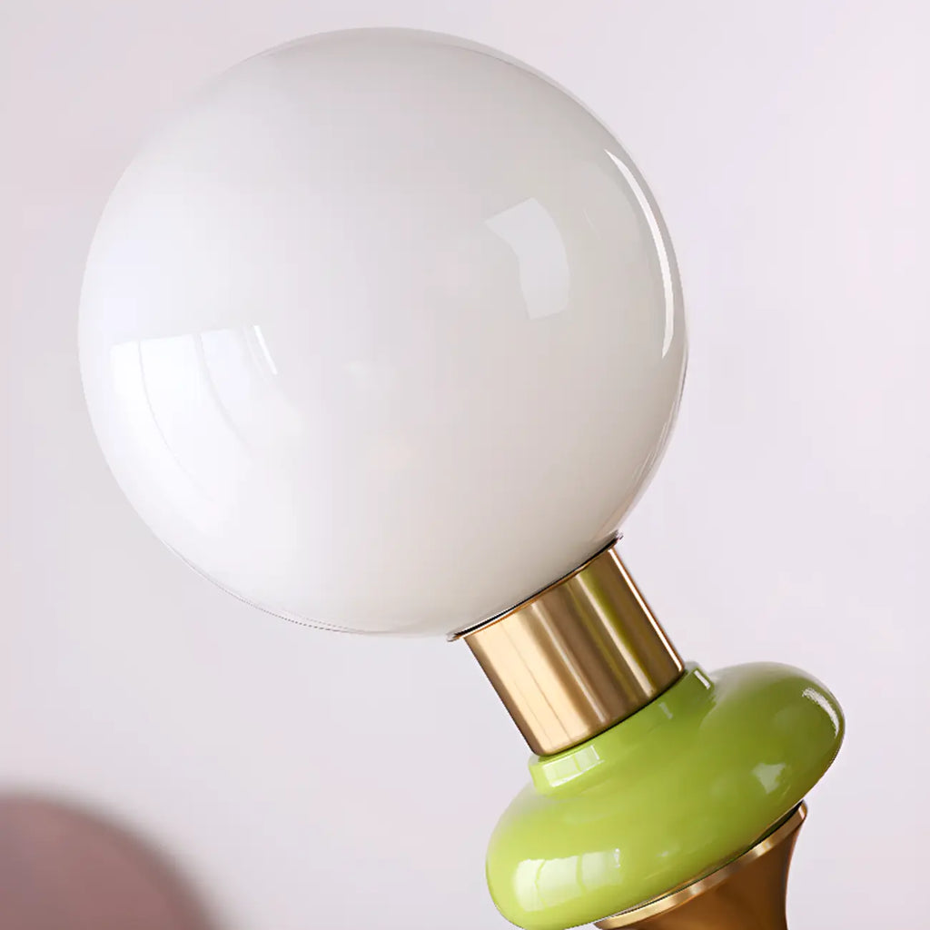 Adjustable Modern Green Globe Chandelier