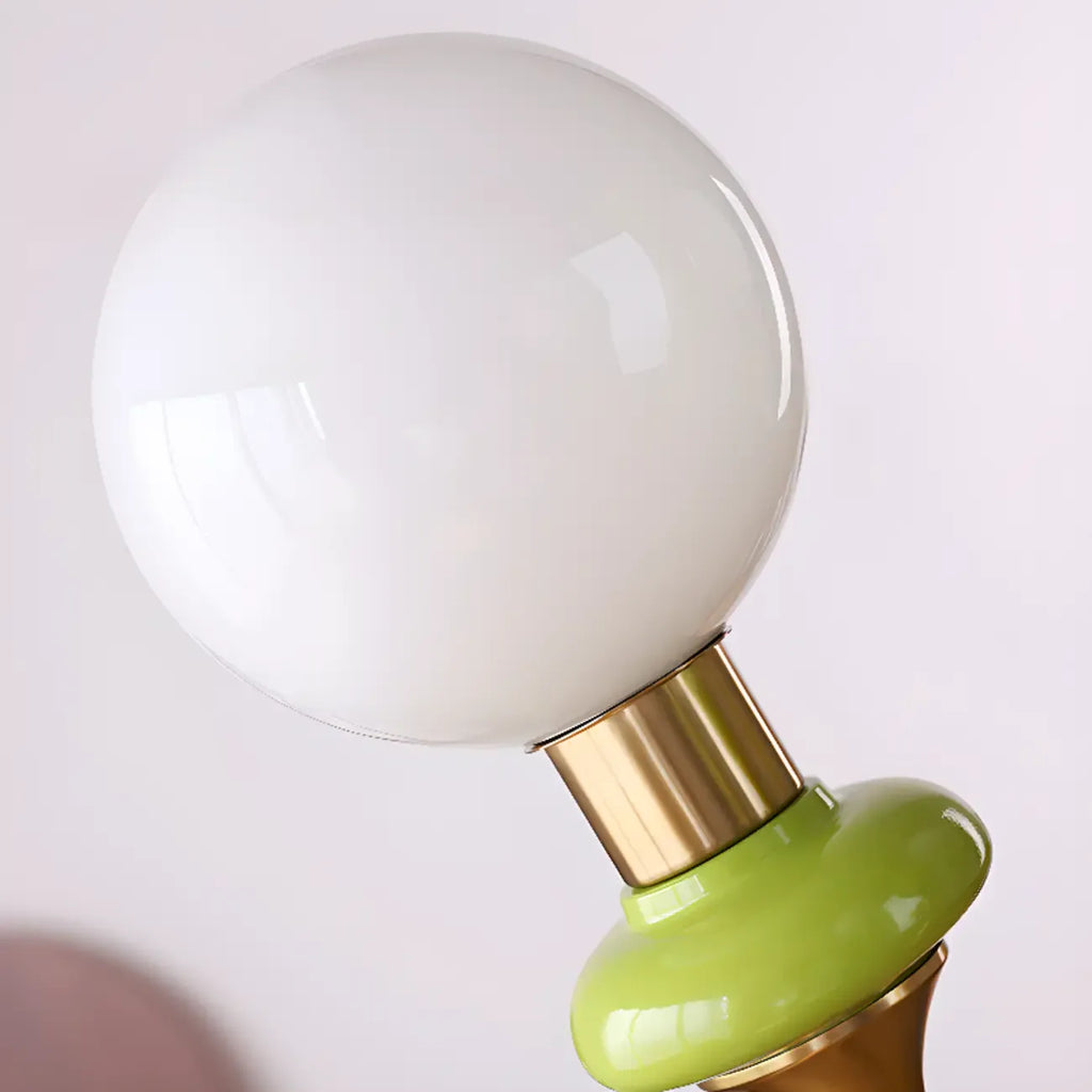 Adjustable Modern Green Globe Chandelier