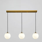 3 Lights Modern Glass Globe Island Pendant Light