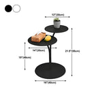 Minimalist Metal Round Bedside Table 2-Tier