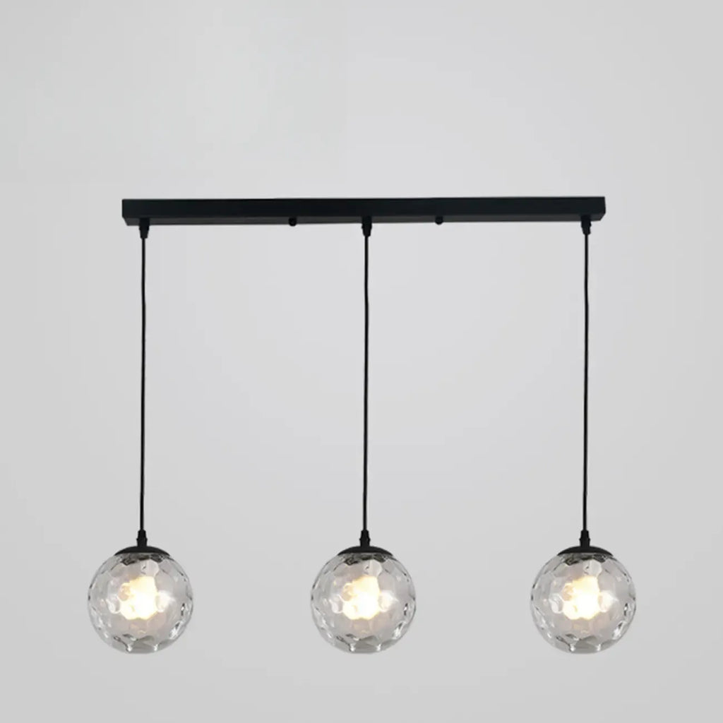 3 Lights Modern Glass Globe Island Pendant Light