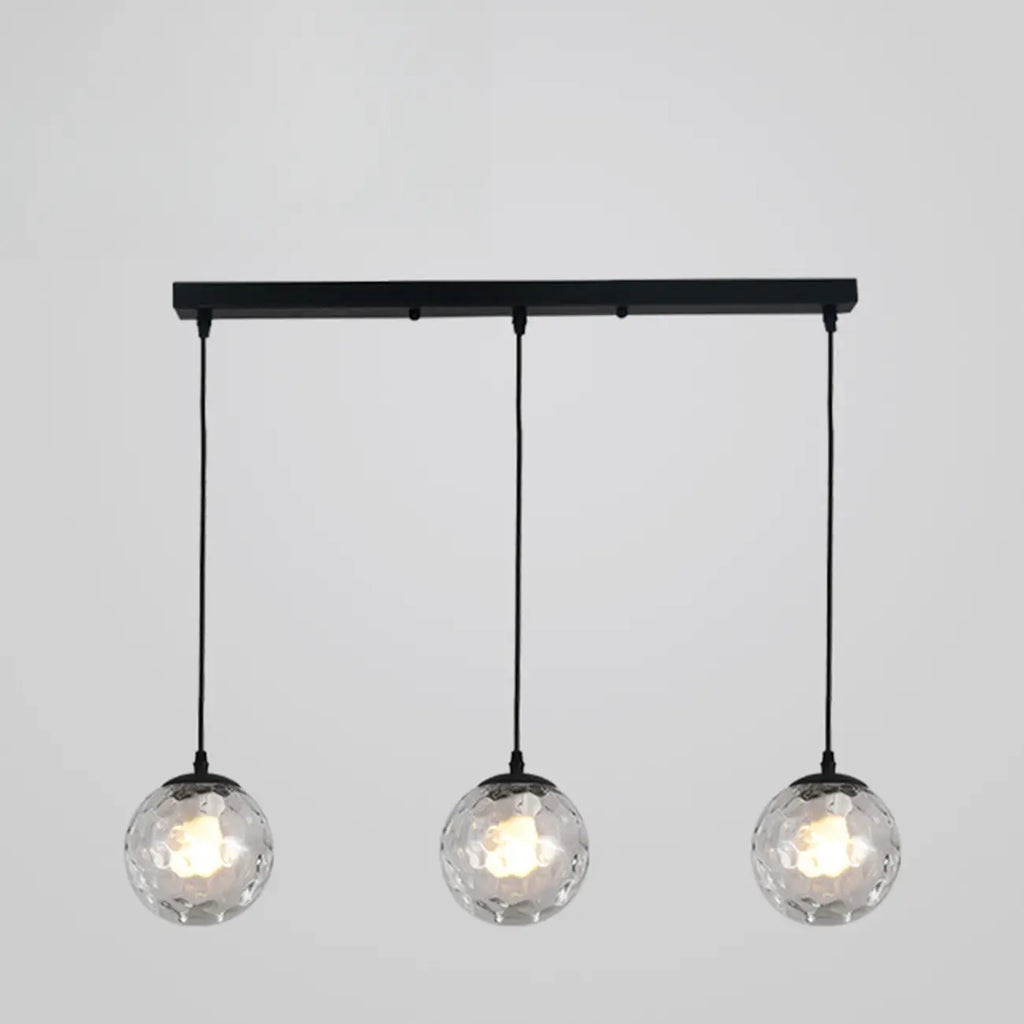 3 Lights Modern Glass Globe Island Pendant Light
