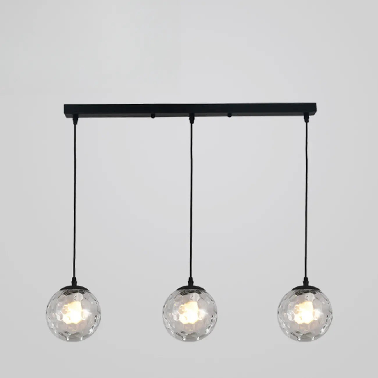 3 Lights Modern Glass Globe Island Pendant Light