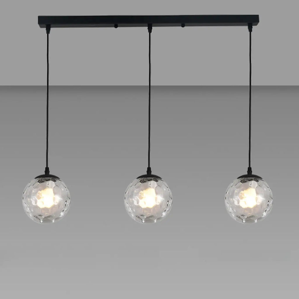 3 Lights Modern Glass Globe Island Pendant Light