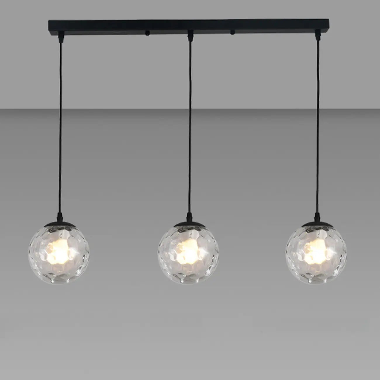 3 Lights Modern Glass Globe Island Pendant Light