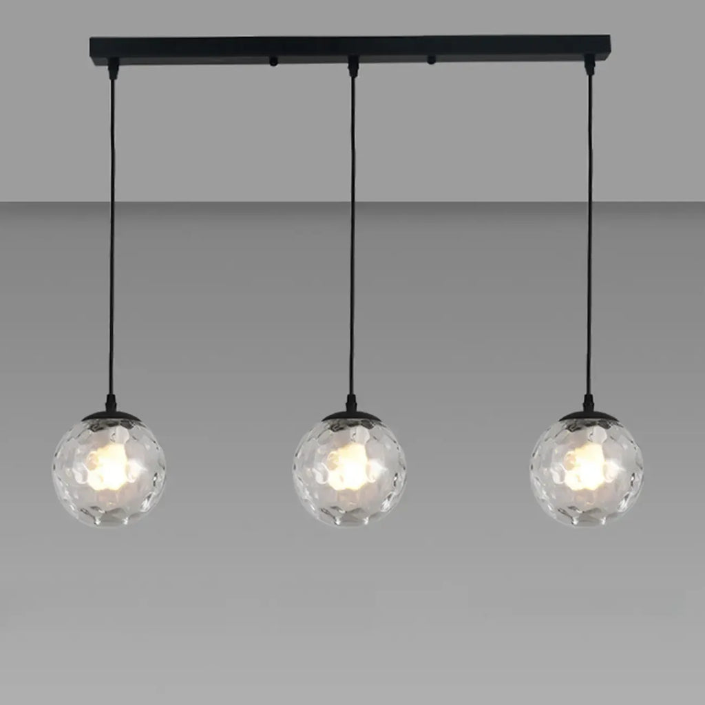 3 Lights Modern Glass Globe Island Pendant Light