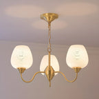 8-light Vintage Gold Brass Chandelier Adjustable Hanging Length