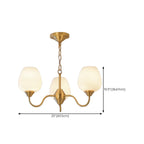 8-light Vintage Gold Brass Chandelier Adjustable Hanging Length