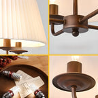 Modern Fabric Drum Chandelier with Adjustable Hanging Length