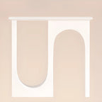 Modern Narrow Wooden Console Table with Arched Base