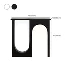 Modern Narrow Wooden Console Table with Arched Base