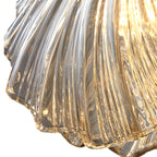 Artistic Ginkgo Clear Glass LED Pendant Light for Living Room