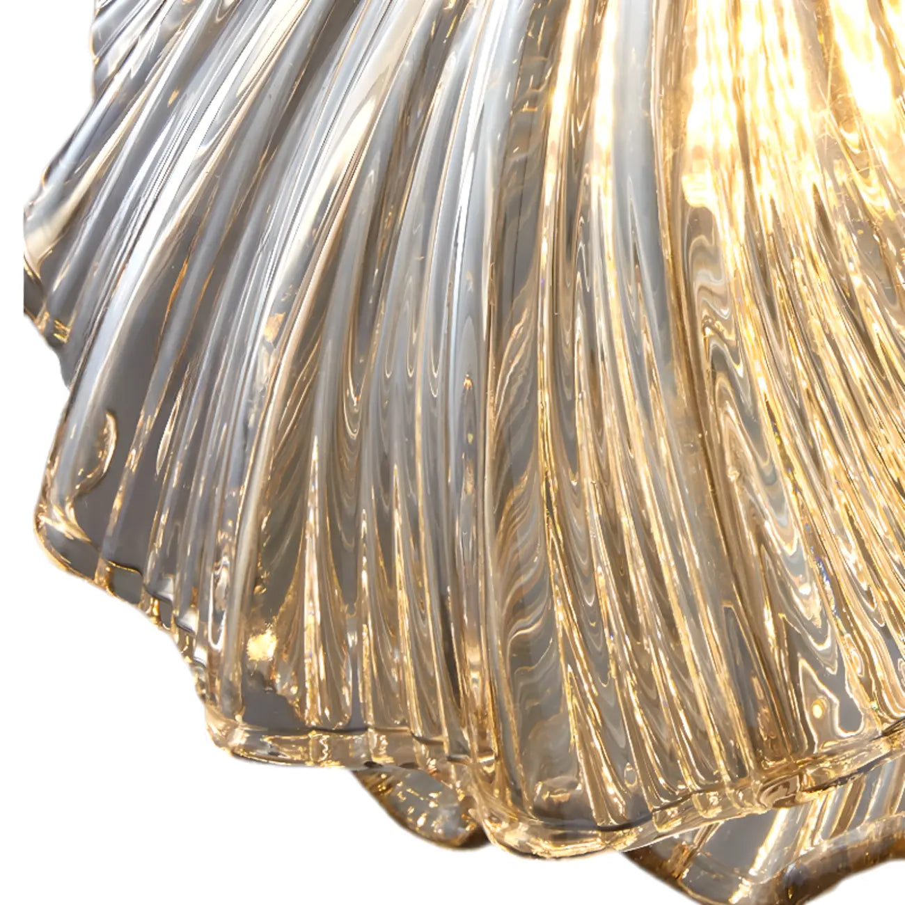 Artistic Ginkgo Clear Glass LED Pendant Light for Living Room