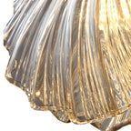 Artistic Ginkgo Clear Glass LED Pendant Light for Living Room