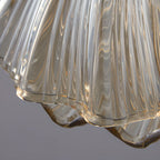 Artistic Ginkgo Clear Glass LED Pendant Light for Living Room