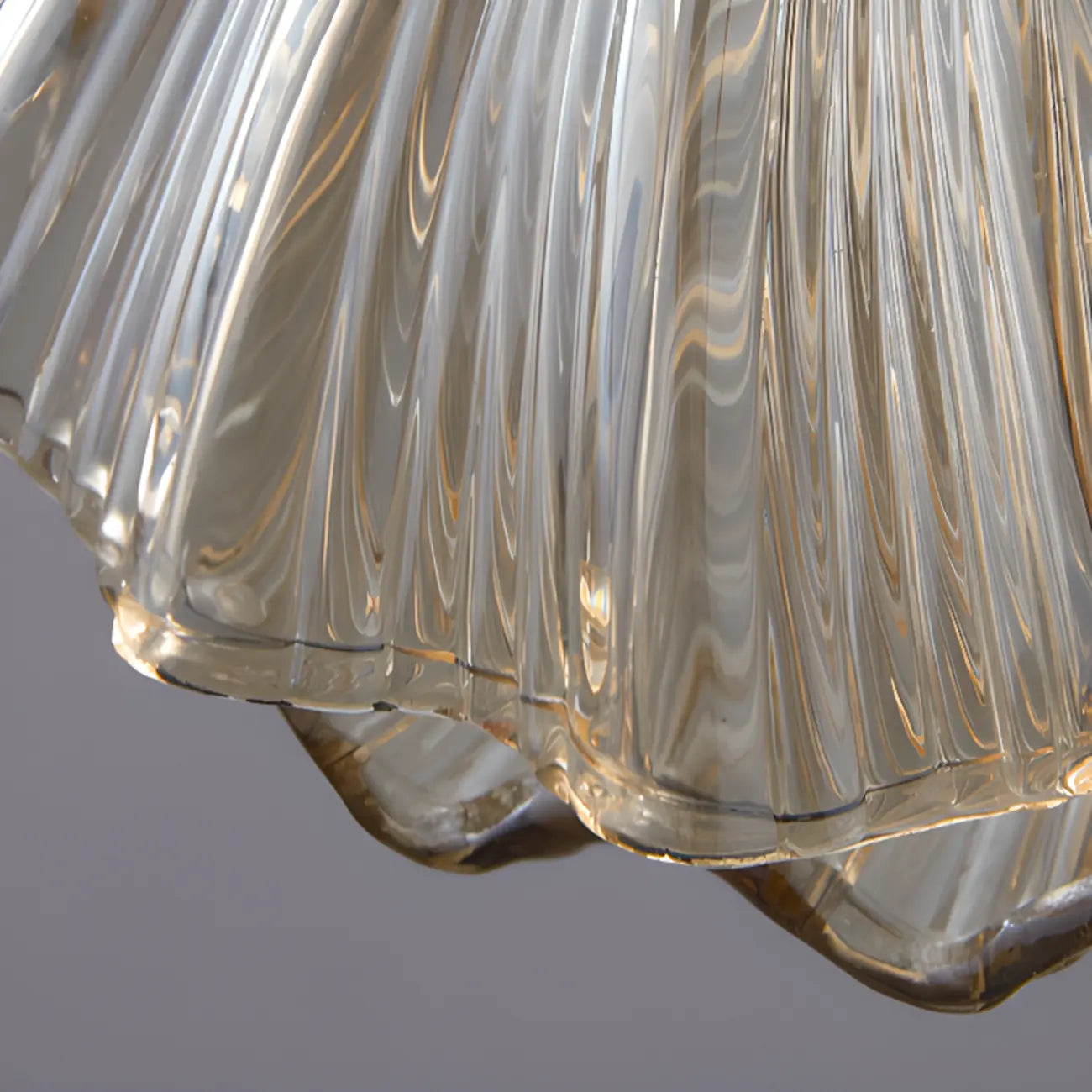 Artistic Ginkgo Clear Glass LED Pendant Light for Living Room