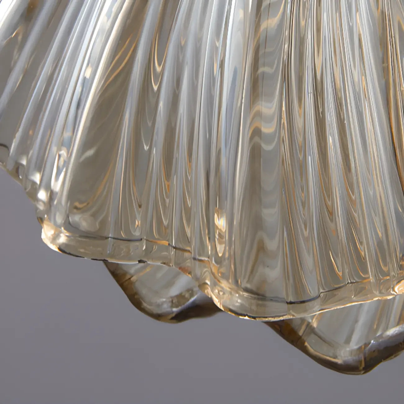Artistic Ginkgo Clear Glass LED Pendant Light for Living Room