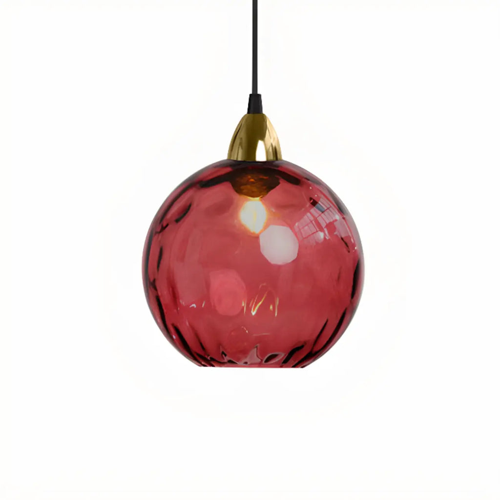 Artistic Stained Glass Globe Pendant Light for Dining Room