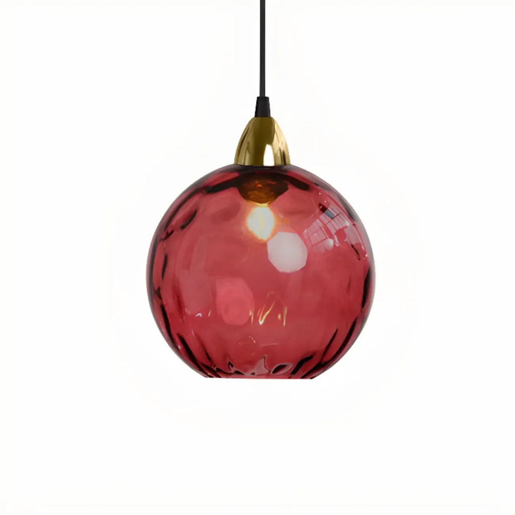 Artistic Stained Glass Globe Pendant Light for Dining Room