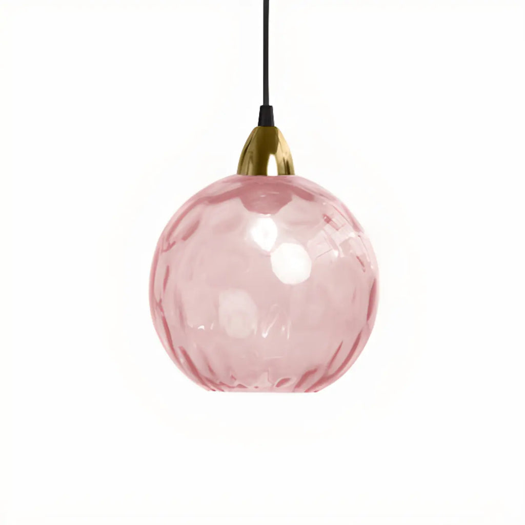 Artistic Stained Glass Globe Pendant Light for Dining Room
