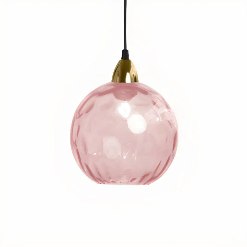 Artistic Stained Glass Globe Pendant Light for Dining Room