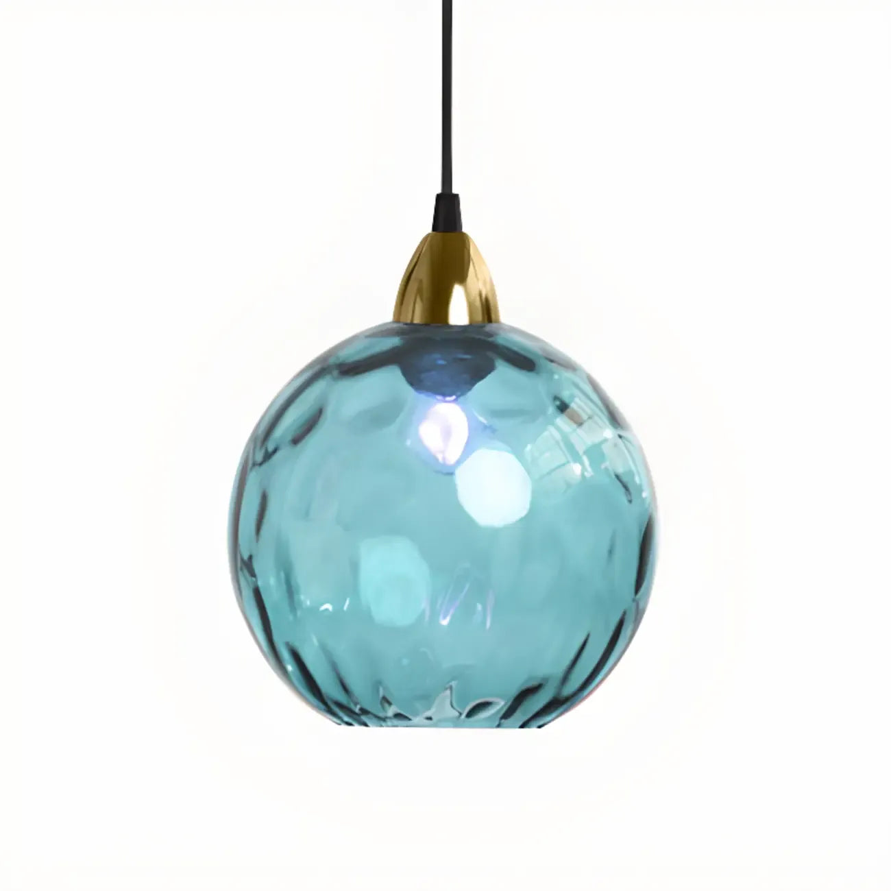 Artistic Stained Glass Globe Pendant Light for Dining Room