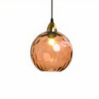 Artistic Stained Glass Globe Pendant Light for Dining Room