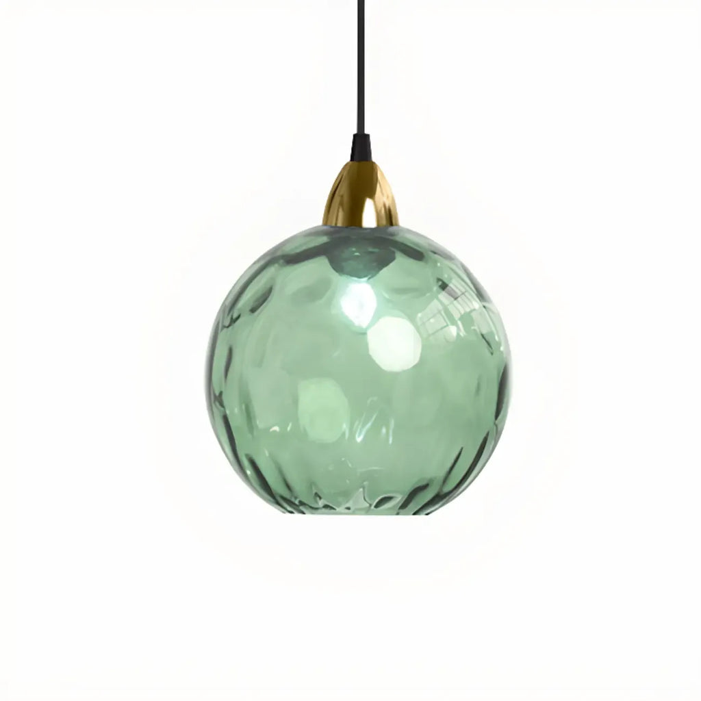 Artistic Stained Glass Globe Pendant Light for Dining Room