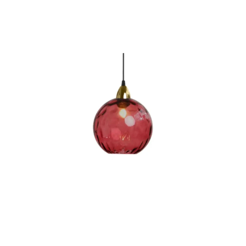 Artistic Stained Glass Globe Pendant Light for Dining Room