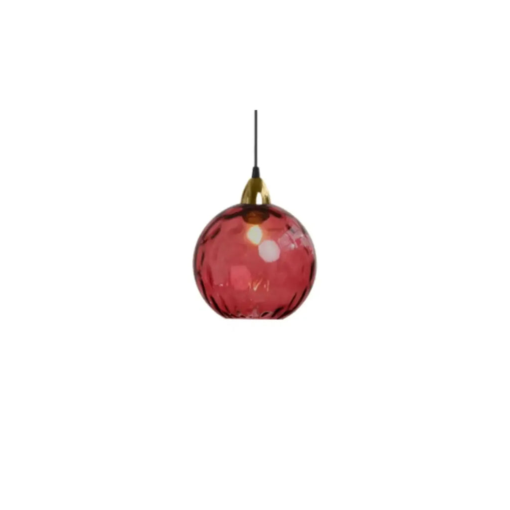 Artistic Stained Glass Globe Pendant Light for Dining Room