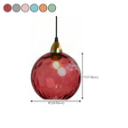 Artistic Stained Glass Globe Pendant Light for Dining Room