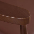 Brown Upholstered Dining Chair with Armrests