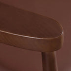 Brown Upholstered Dining Chair with Armrests